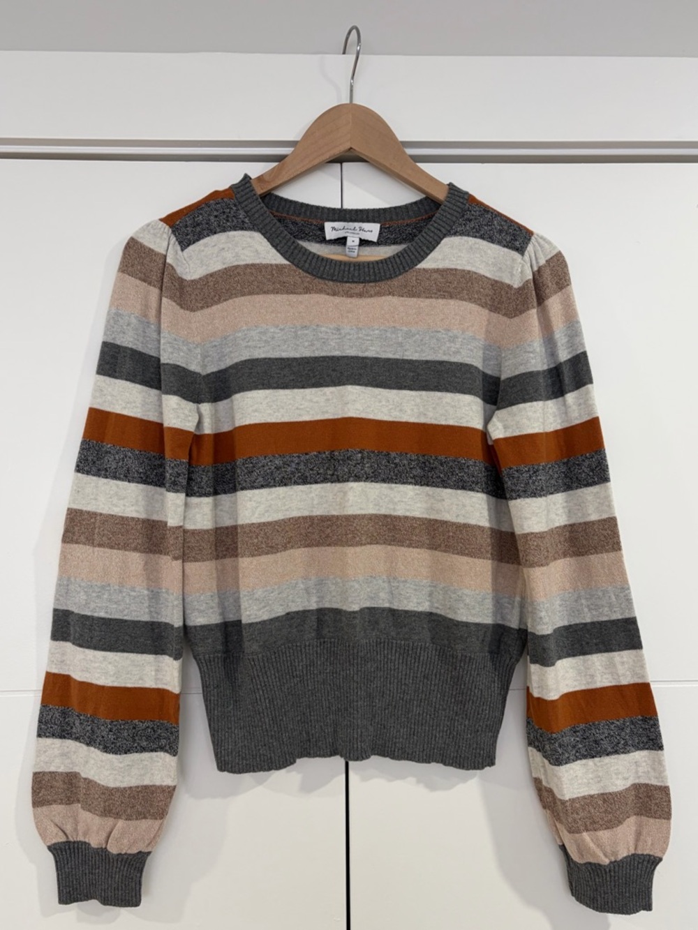 MICHAEL STARS Bell Striped Women's Sweater, size M